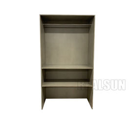 Modern MDF Hotel Room Wardrobe Cabinet Wooden Design Closet Insert In Grey Tones