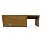 Hotel Customized Cabinet Veneer With 42" Wide Open Desk 24" Wide Mini Fridge Storage