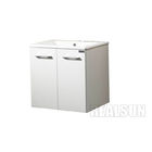 High Glossy White MDF Bathroom Vanity Customized Furniture With Metal Legs