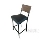 Metal Base Furniture Dining Room Chairs Leather Customized Fabric Wooden Back
