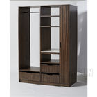 3 Drawers Hotel Room Wardrobe With Stainless Steel Rod And 2 Shelves Closet