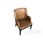 Modern Style Pu Leather Dining Chairs Metal Leg Wooden Base For Living Room