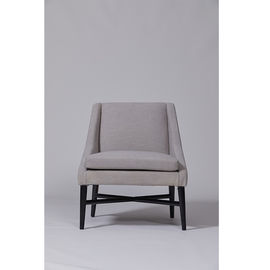 Fashion Living Room Couches Light Grey Upholstered Single Sofa With Black Coated Base
