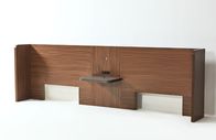 Custom Made Hospitality Hotel Style Headboards Walnut HPL Queen Size With LED Lights