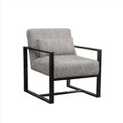 Black Stainless Steel Occasional Luxury Living Room Chairs
