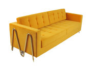 Modern Living Room Velvet Fabric Sofa Couch 2240x960x820mm