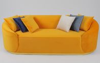 Living Room Fabric Velvet Sofa With Metal Base