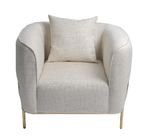 fabric 89*85*90CM Upholstered Lounge Chair With Gold Stainless Steel