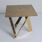 60x60x60cm Living Room Coffee Table X Shaped With Brass Leg