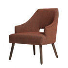 H86cm Fabric Furniture Dining Room Chairs With Wooden Base