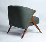 American Style Webbing Armchair Sofa Chair With Solid Wood Legs