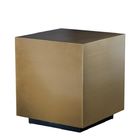 Burnished Brass Black Steel Square Living Room Coffee Table 50x50x55cm