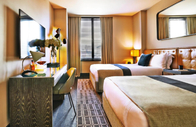 Modern Luxury Hotel Bedroom Furniture No Folded Custom Made