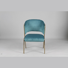 Upholstered Sillas Blue Velvet Dining Chair For Kitchen Modern Nordic