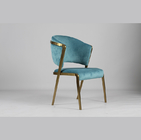 Upholstered Sillas Blue Velvet Dining Chair For Kitchen Modern Nordic