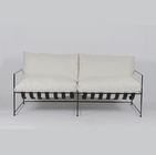 Lazy Cloth Art Iron Art Loveseat Sofa For Reading Leisure Light Luxury