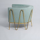 Luxury Comfortable Velvet Living Room Chair Stainless Steel