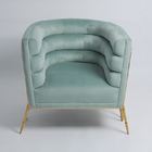 Luxury Comfortable Velvet Living Room Chair Stainless Steel
