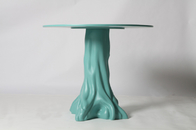 Unique Design Green Tree Shape Base Round Top Dining Table Resin Material