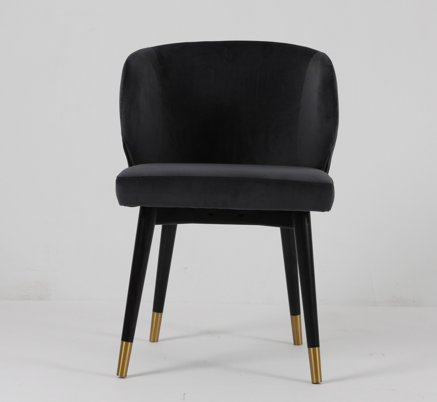 Black Velvet Fabric Furniture Dining Room Chairs Luxury