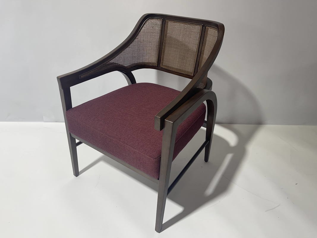 Modern Luxury Cane Chair With Upholstery Fabric For Commercial Hotel
