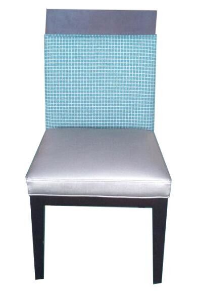 Blue Solid Wood Modern Furniture Dining Room Chairs For Restaurants , PU Finish