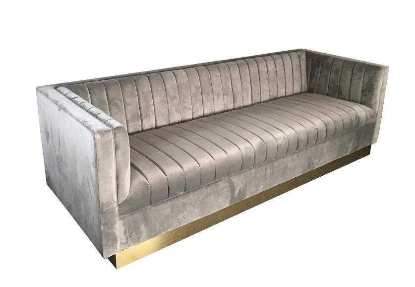 Wholesale New model velvet upholstery furniture fabric living room sofa for wedding rental sofa