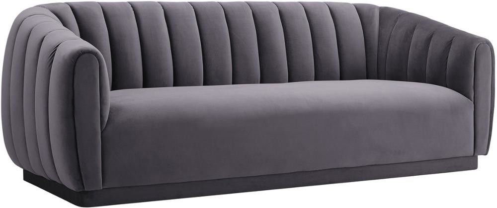 European furniture luxury classic recliner grey Velvet living room sofa