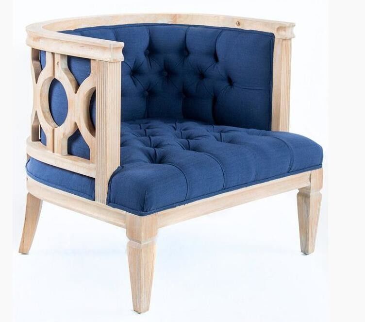 French antique natural oak wood frame event rental wedding single sofa/armchair,weding chair