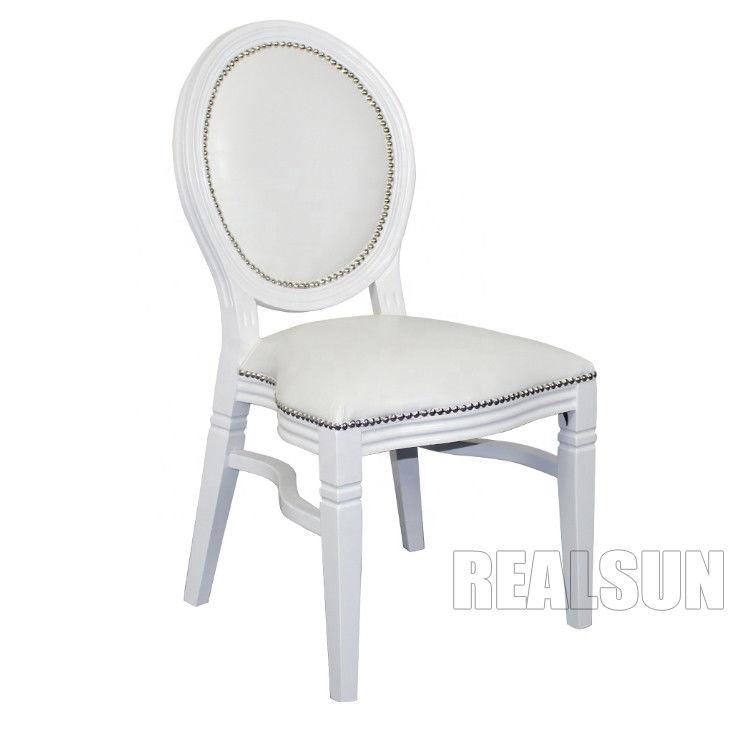 Hotel Lobby Wedding Hall Chairs Bride And Groom Stackable White Table