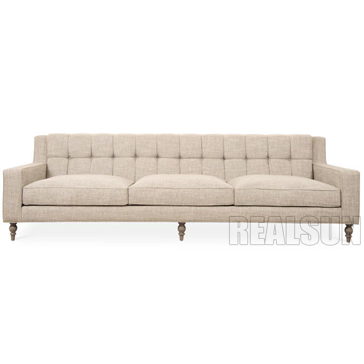 American Style Living Room Sofa Featuring Button Tufted Seat Back With Comfortable Deep Seat