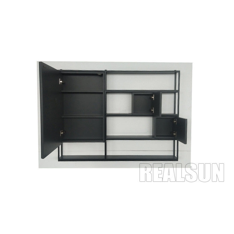 European Style Wall Mounted Modern Bathroom Vanity Cabinets With Tempered Mirror