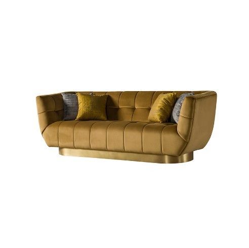 W 210cm Gold Base Comfortable Living Room Sofa