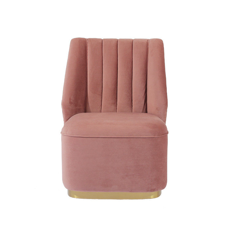 Nordic Style Tufted Pink Velvet Modern Fabric Sofa 95cm Height