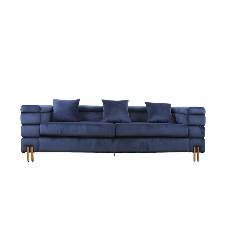 Velvet Fabric Custom Upholstered Sofas To Meet Various Decoration Styles
