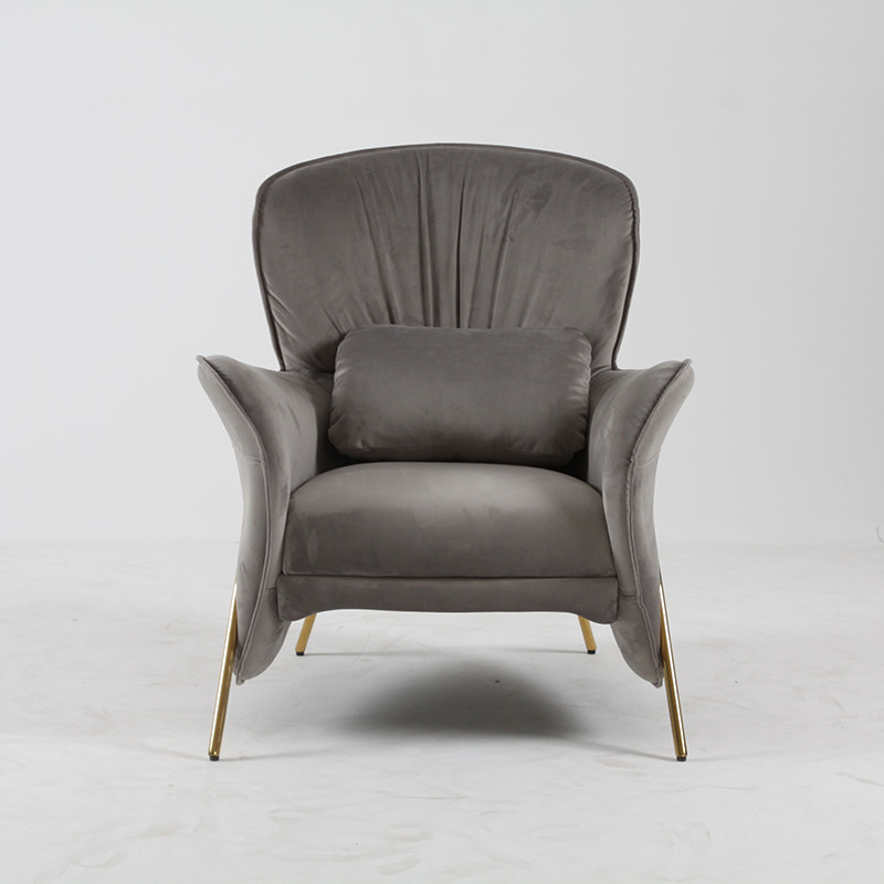 Stainless Steel Leg Leisure Arm Chair For Living Room Modern