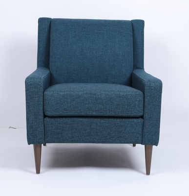 Good price Living Room Blue Fabric Single Armchair Sofa Wood Frame Modern Comfortable online