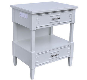 Good price Custom Two Drawer White Night Tables For Bedroom Soft Closing Glides online