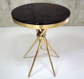 Good price Gold Plated Modern Living Room Coffee Table With Tempered Glass , Fully Assambled online