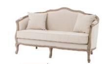 Good price Beige French Country Style Living Room Couches , Solid Oak Wood Antique Fabric Sofa online