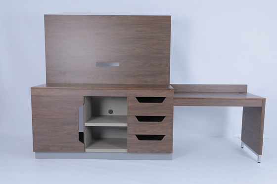 Good price Modern Bedroom Custom Expansive Linear TV Panel And Desk Cabinet For Hilton Hotel online
