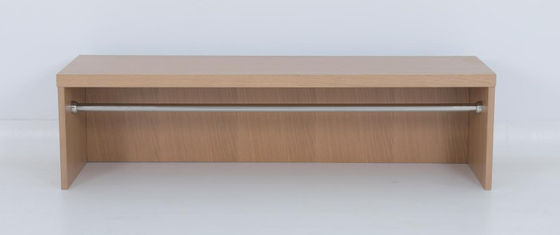 Good price Hotel Bedroom Solid Wood Shelf With Closet Rod online