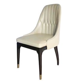 Good price Custom made beech wood frame leather upholstery dining chair online