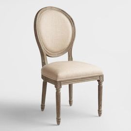 Good price French style vintage natural oak wood frame wooden dining chair online