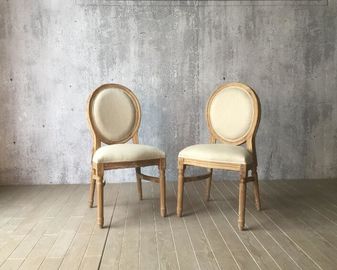 Good price French style oak wood frame antique wedding stackable  louis chair online