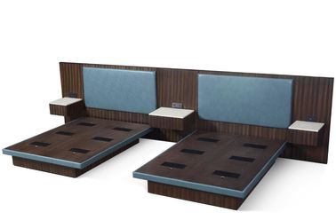 Good price 5 Star Hyatt Bed Luxury Hotel Bedroom Furniture With Zebra Wood Veneer And Power Outlet online