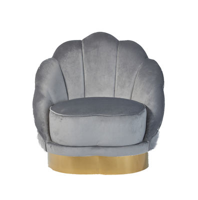 Good price American Velvet Fabric Scallop Shell Shaped Living Room Sofa online