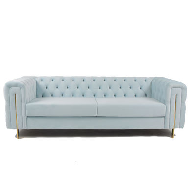 Good price Velvet Fabric 3 Seater Button Texture Living Room Sofa online