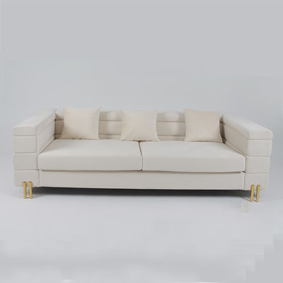 Good price 3 Seater 70cm Velvet Tufted Sofa With Slim Metal Leg online