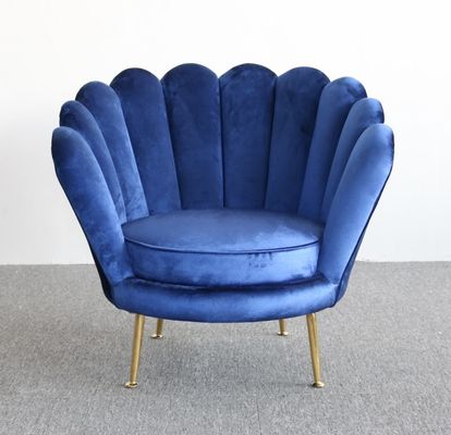 Good price Nordic Style Flower Shape 78cm Height Velvet Accent Armchair online